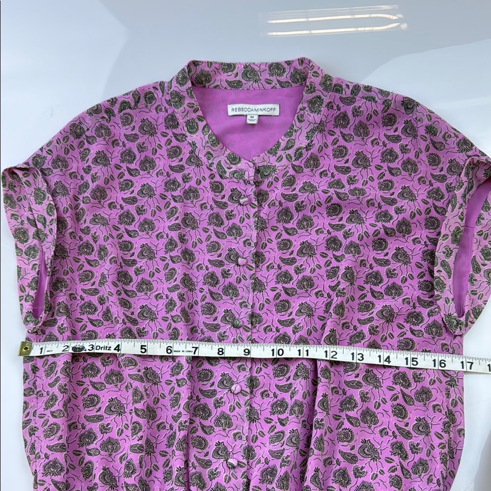Rebecca Minkoff Pink and White Printed Tiered Sundress N279-23 - Picture 7 of 8